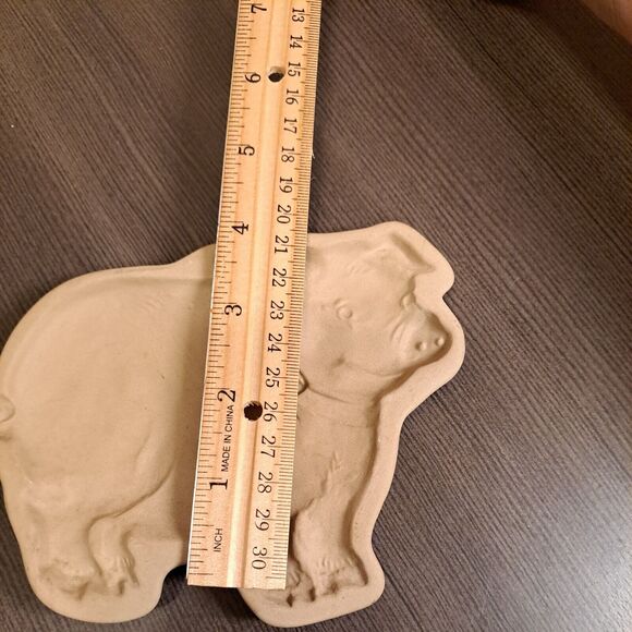 Brown Bag Cookie Art Pig Mold Oven Proof Decorative Unused Vintage 1984 Retired - Picture 4 of 5